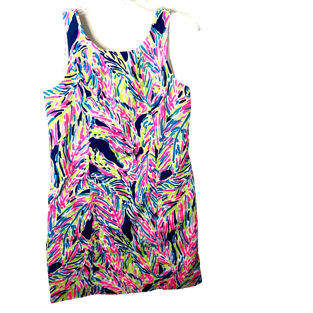 Lilly Pulitzer Women's Sleeveless Cathy Shift Dress in Palm Reader Size 10